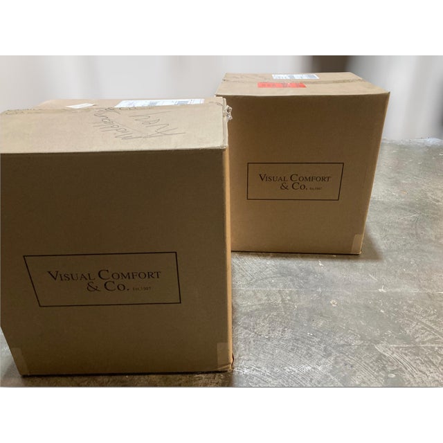 Visual Comfort Thomas O'Brien Tob 5150hab-Wg Milton Road Flush Mount Ceiling Light in Hand-Rubbed Antique Brass – 14" For Sale - Image 11 of 18