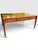 Vintage Baker Furniture Mahogany & Tooled Leather Partner's Writing Desk – "Crown & Tulip" Era For Sale In West Palm - Image 6 of 12