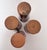 Vintage Copper Plated Tin Cups W/ Saucers, Set of 4 For Sale In Los Angeles - Image 6 of 6