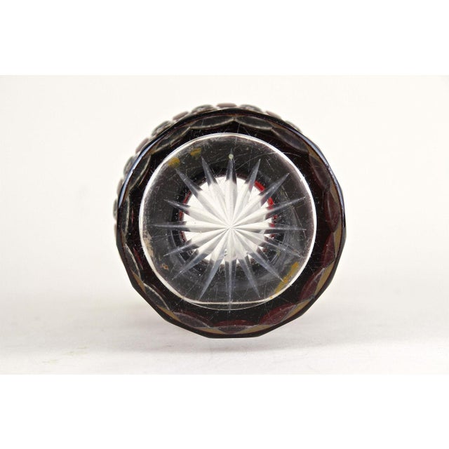 19th Century Biedermeier Ruby Red Overlay Glass Goblet, 1840s For Sale - Image 14 of 18