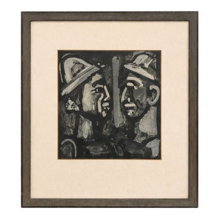 Georges Rouault Lithograph – Face À Face (Circa 1930) For Sale