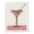 Kitty the Martini by Willa Heart in Walnut Frame, Mini Art Print For Sale