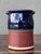 This vintage handcrafted ceramic vase showcases the refined simplicity and bold color palette characteristic of mid-...