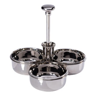 Basso Condiment Trio with Cocktail Pick Holder For Sale