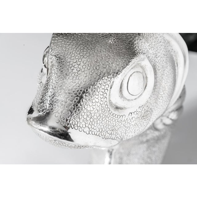 Just in, This unusual and very large, Vintage Mid Century Modern heavy sliver plated Dolphin or Koi fish that can be used...