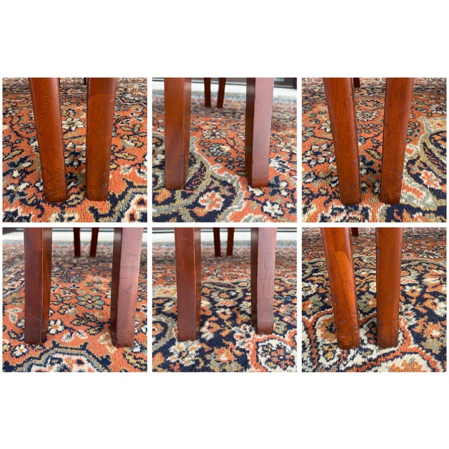 1950s Willett Duncan Phyfe Solid Cherry Rose Medallion Dining Chairs - Set of 4 For Sale - Image 16 of 16