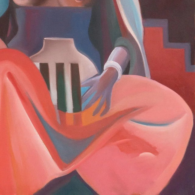 'Fifth Mesa Spirit' by Jon Lightfoot, 1986, Cherokee, Art Students League, New York, Milan, Tucson, Oil For Sale - Image 4 of 9