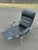 Postmodern Black Leather Lafer Reclining Lounge Chair For Sale - Image 9 of 10