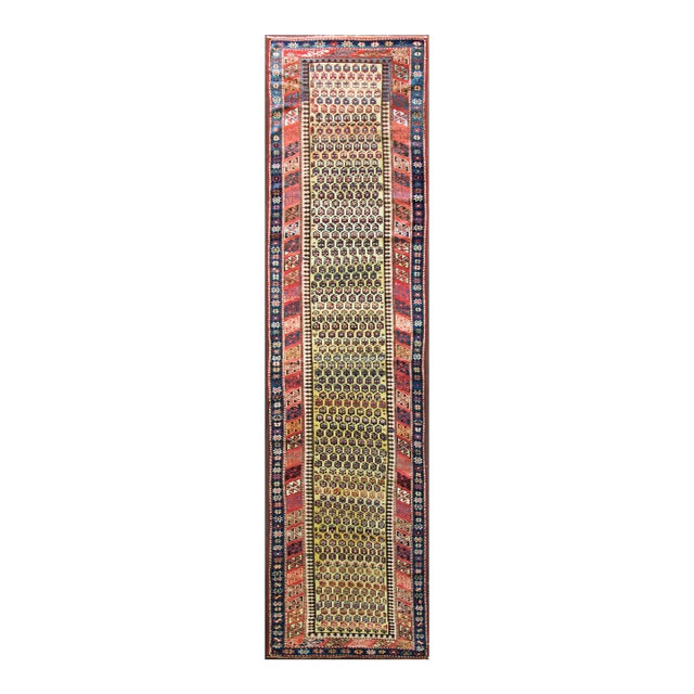 Antique Shirvan / Caucasian Runner, 3'6" × 13'8" For Sale