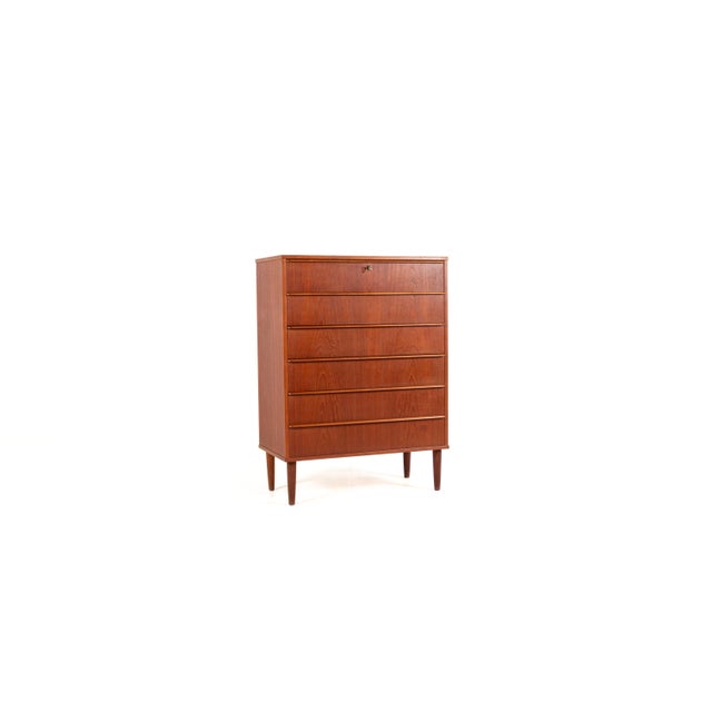 Vintage Danish Teak Chest of Drawers by Si-Bomi Møbler, 1960s For Sale - Image 4 of 14