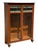 Larkin & Co. Antique Oak Larkin Bookcase / China Cabinet With Green Slag Glass Doors For Sale - Image 4 of 12