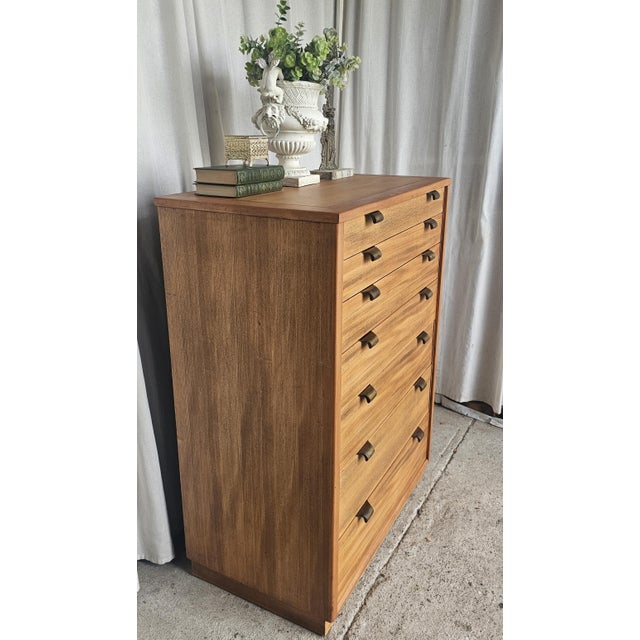 Mid-Century Modern Vintage Tall Dresser, Drexel Precedent Collection by Edward Wormley, Mid Century Modern Chest of Drawers For Sale - Image 3 of 18