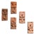Vintage Brutalist Terracotta Wall Lights by Georges Jouve, 1950s, Set of 5 For Sale
