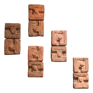 Vintage Brutalist Terracotta Wall Lights by Georges Jouve, 1950s, Set of 5