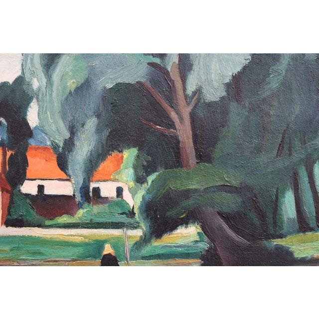Charles Kvapil, Boats on a Pond, 1930s, Oil on Canvas, Framed For Sale - Image 15 of 18