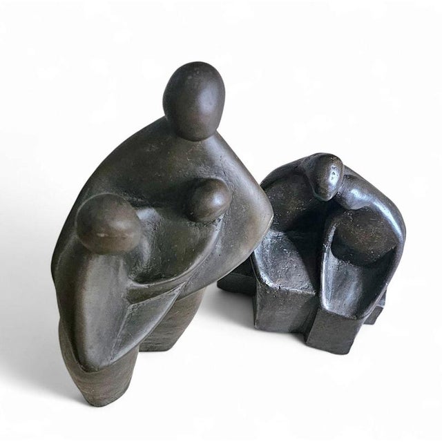 Metal Bronze Family with Child Figures, 1960s For Sale - Image 7 of 9