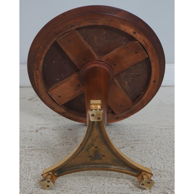 Pair Vintage French Empire Round Gueridon Side Tables W. Bronze Bases For Sale - Image 14 of 14