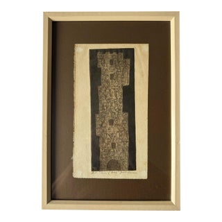 Judith Claussen Brazilian Modernist “Tower of Babel” Artist Proof Etching For Sale