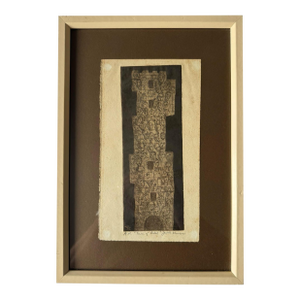 Judith Claussen Brazilian Modernist “Tower of Babel” Artist Proof Etching