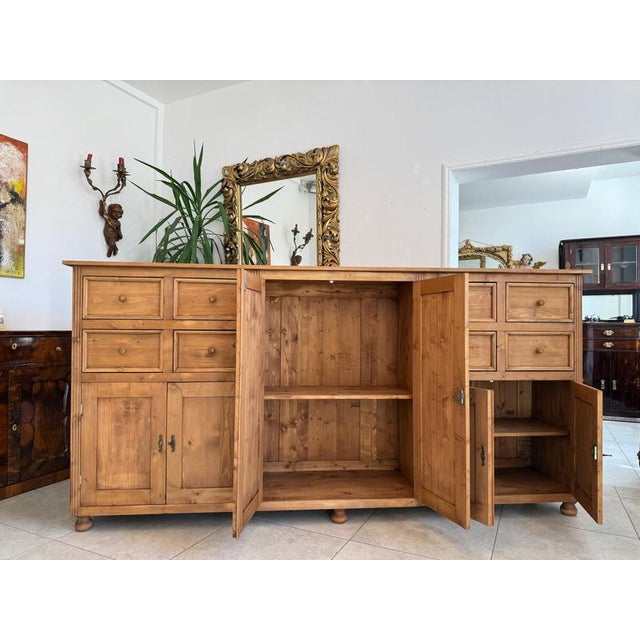 Brown Rustic Shop Chest in Wood For Sale - Image 8 of 18