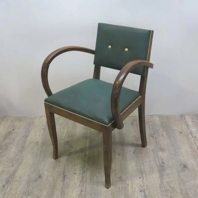 Art Deco Skai Leather Armchair, 1930s For Sale - Image 9 of 9