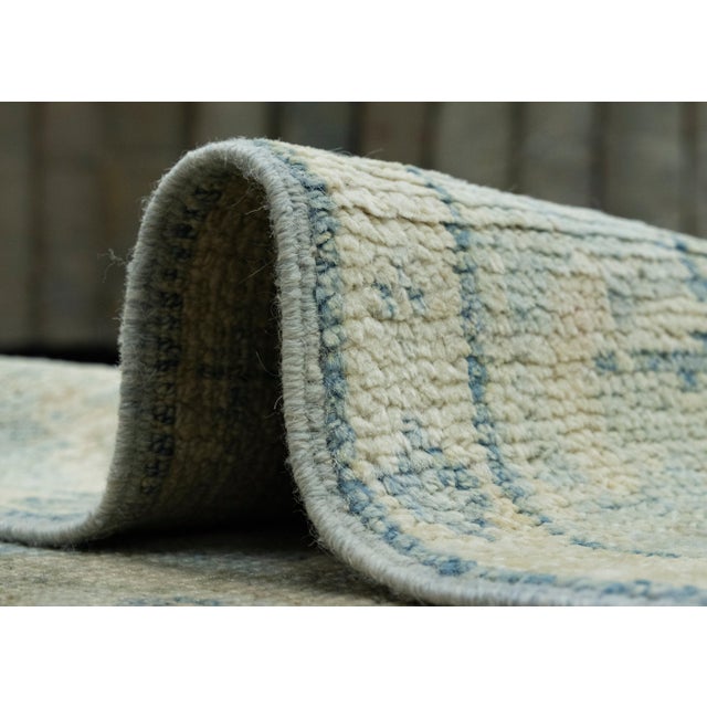 Blue Turkish Oushak Runner Rug 2'10" x 11'10" #17808 For Sale - Image 8 of 8