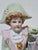 1950s Set of 2 Antique Paulux Occupied Japan Bisque Figurine Vases Victorian Couple 1950s For Sale - Image 5 of 12