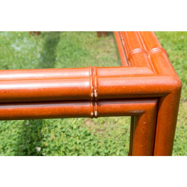 Faux Bamboo Console Table For Sale - Image 9 of 13