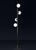 Ofione shiny black metal floor lamp by alabastro italiano dimensions: d 50 x w 50 x h 170 cm. Materials: white alabaster...