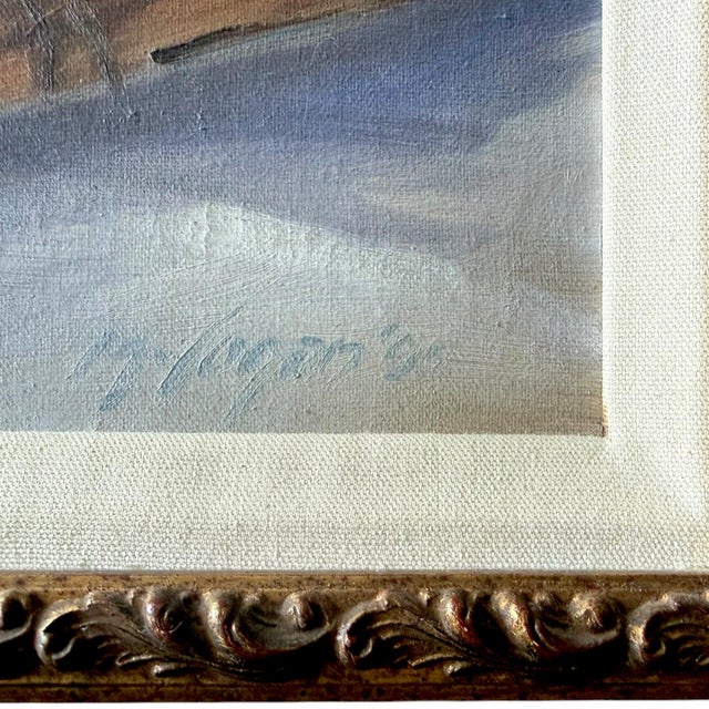 Michael Logan (1939-2016) California Impressionist Cantaloupe Still Life Oil Painting, Framed For Sale - Image 4 of 11