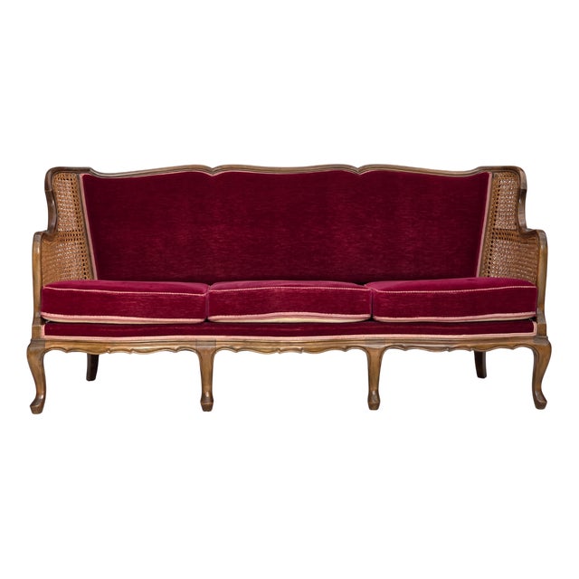 Danish 3-Seater Sofa in Velour, Ash and Mesh, 1950s For Sale