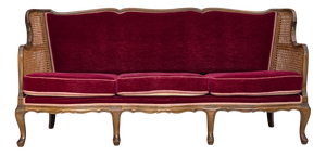 Danish 3-Seater Sofa in Velour, Ash and Mesh, 1950s
