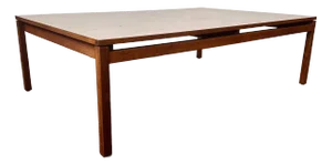 Early Knoll Oversized Walnut Coffee Table by Lewis Butler