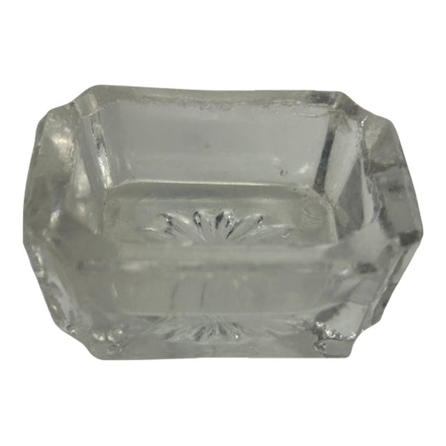 Vintage Mid-Century Italian Rectangle Starburst Crystal Footed Basket ...