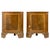 Mid-Century Walnut Corner Cupboards with Boxwood Inlay For Sale - Image 10 of 10