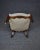 Wood Vintage L. Mayer Victorian Walnut Carved Tufted Upholstery Fireside Sloped Arm Chair For Sale - Image 7 of 11
