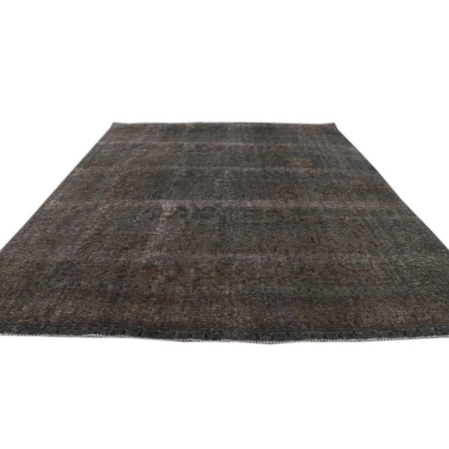 Mid-20th Century Vintage Overdyed Wool Rug For Sale - Image 12 of 13