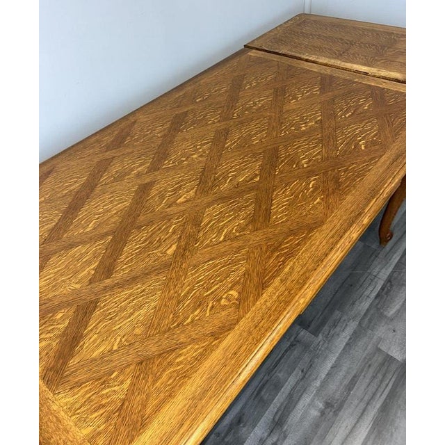 Dining Table Vintage French Louis Xvi Carved Oak Extendable Table Lot 4582 For Sale - Image 11 of 13