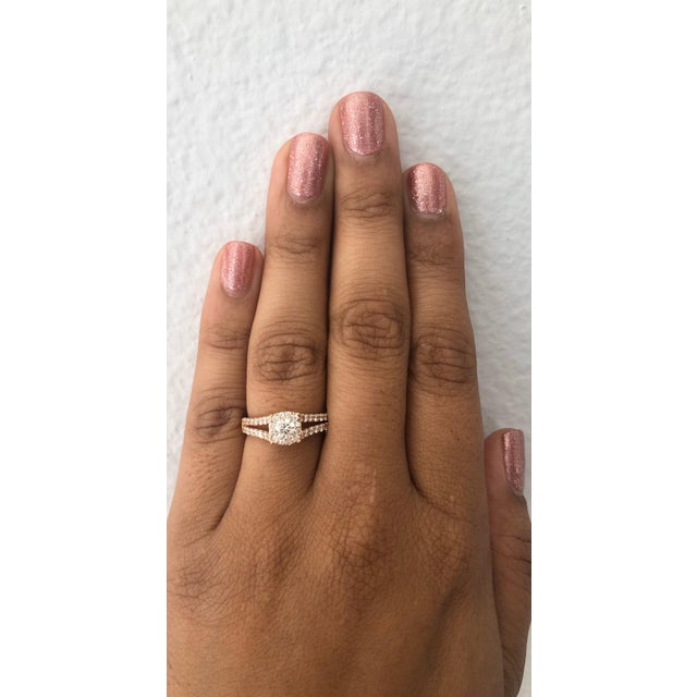 2020s 0.95 Carat Diamond Rose Gold Engagement Ring, Size 7 For Sale - Image 5 of 5