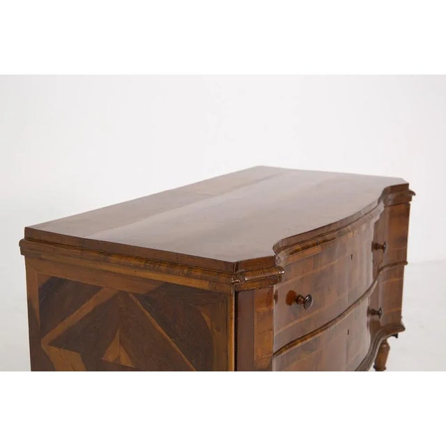 Antique Italian Baroque Walnut Root Dresser, Veneto For Sale - Image 10 of 13