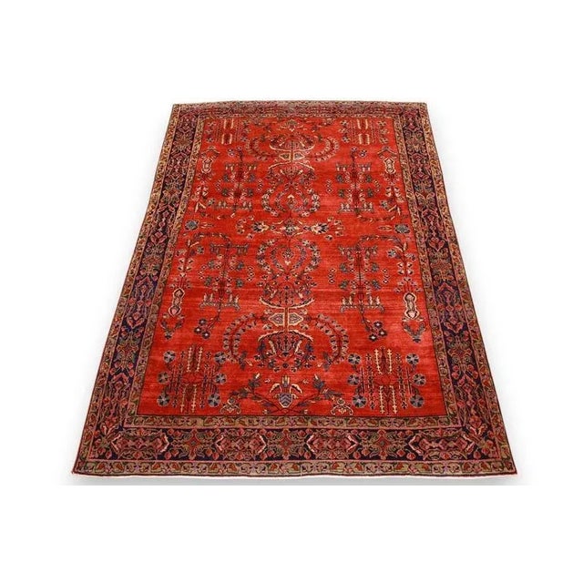 Middle Eastern Hand-Knotted Sarough Floral Pattern Rug For Sale - Image 11 of 11