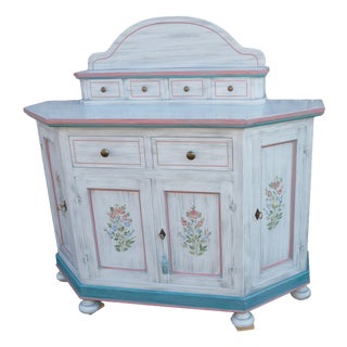 Vintage Lacquered Corner Sideboard. 1990s For Sale
