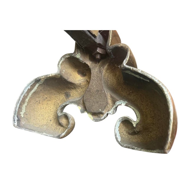 Vintage Anglo Dutch Brass Andirons- a Pair For Sale In New York - Image 6 of 11