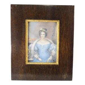 Fine Miniature Portait Painting of a Lady, Possibly New England