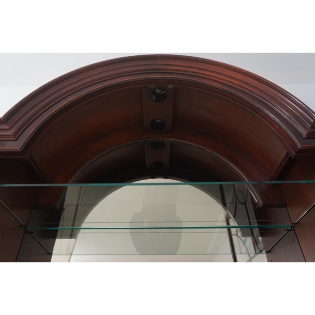 Henredon Henredon Dome Top Mahogany China Cabinet For Sale - Image 4 of 18