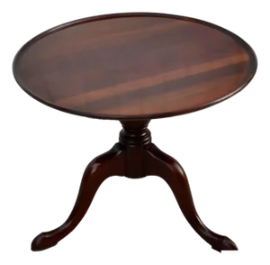 WIlliamsburg Galleries Mahogany Table Vintage Petite Queen Anne Pie Crust Round