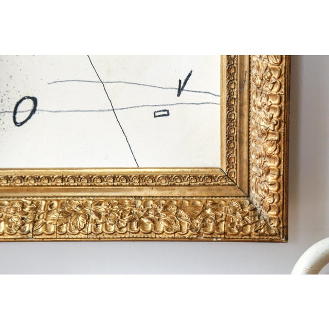 Wood Original Framed Abstract Painting in Antique Gold Frame For Sale - Image 7 of 13