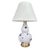 Blanc with Blue Stars with 23k Gold Water Gilt Base and Brass Double Socket Cluster OVERALL LAMP HEIGHT 30.5" SHADE...
