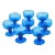 Vintage Blue Glasses - Set of 8 For Sale