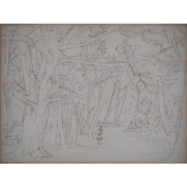 André LHOTE (1885-1962) Forest trip Original India ink drawing Signed lower left On paper 28 x 38 cm at sight Presented in...